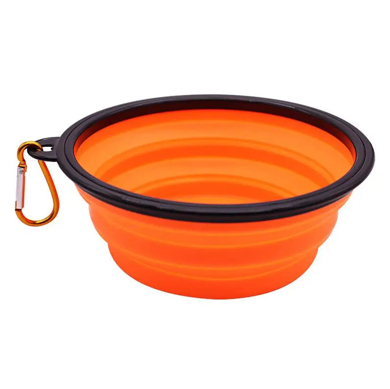 Pet Folding Silicone Bowl Large Outdoor Pet Travel Bowl Collapsible Dog Food Bowl Water Portable Puppy Food Container Feeder