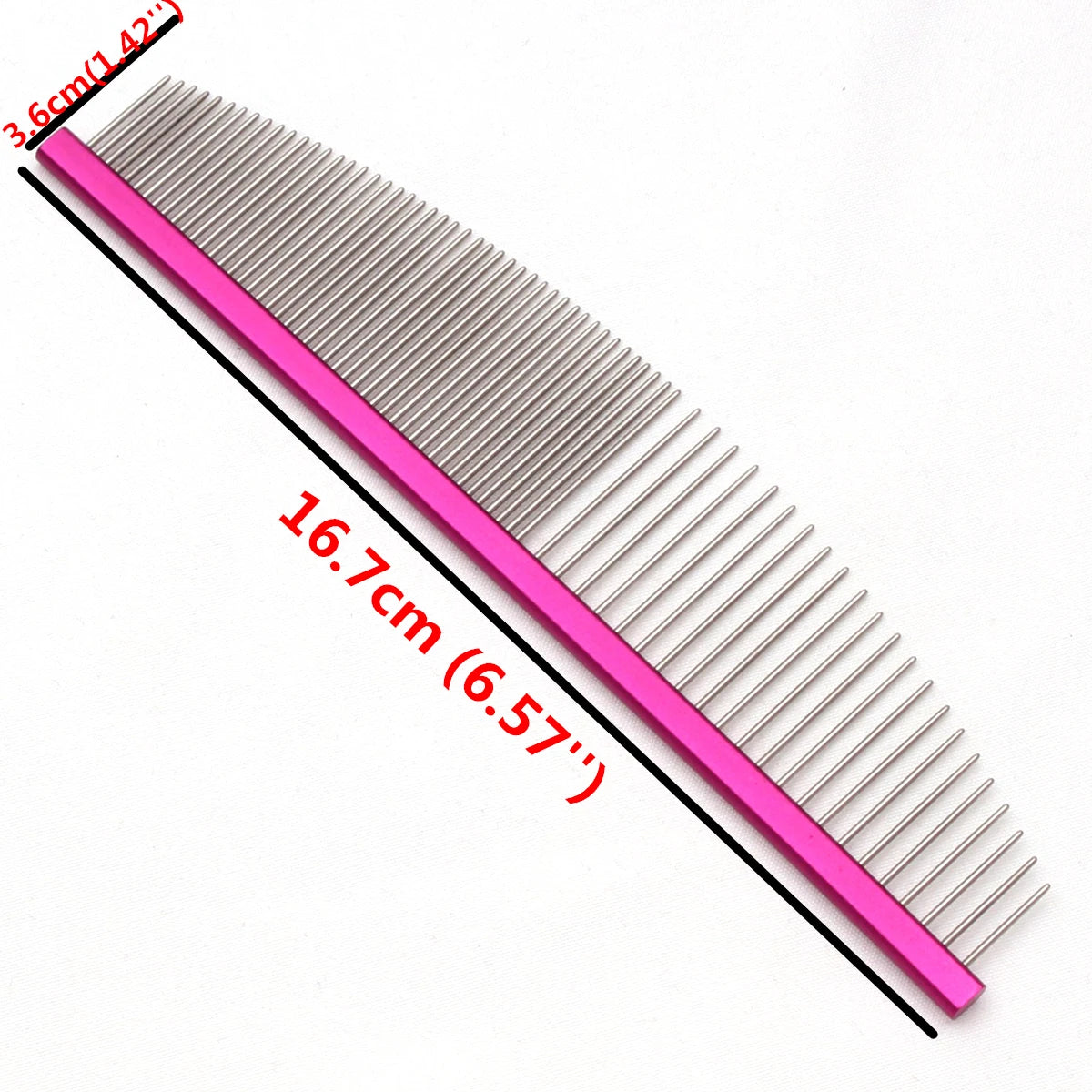 Pet Comb Aluminium Handle Dog Grooming Comb Colorful Cat Flur Comb Light Colorful Brush for Pet Salon Dropshipping