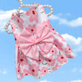 Puppy Princess Dress Summer Kitten Pet Skirt Cute Floral Printed Bow Dog Dresses For Small Medium Puppy Clothing Pet Supplies