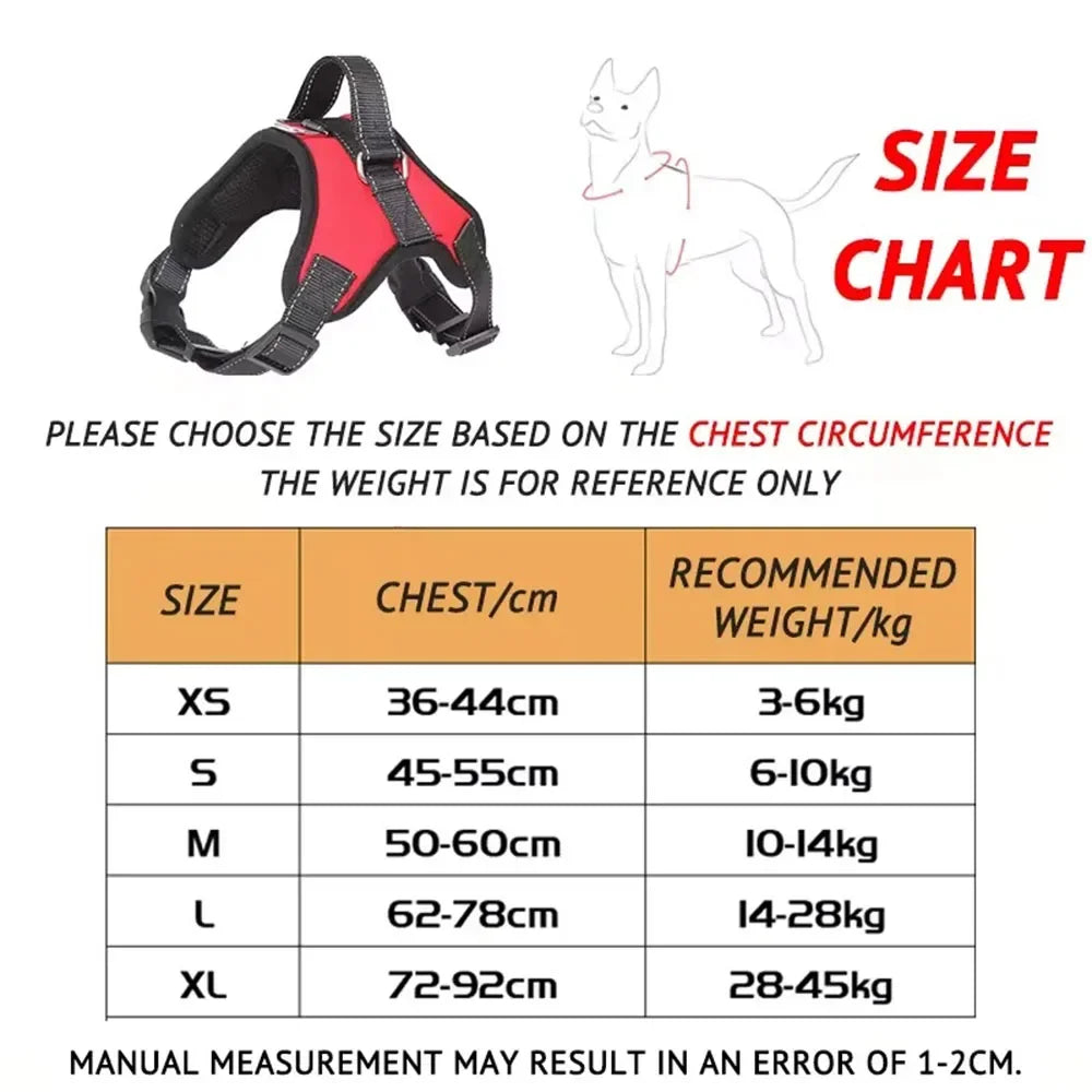 Adjustable Dog Harness Pet Large Dog Walk Out Harness Vest Collar with Hand Strap for Small Medium Large Dogs Pets Accessories