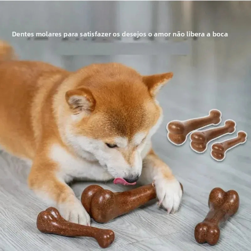 Natural Non-Toxic Dog Bone Chew Toy Nearly Indestructible Anti-Bite Puppy Chew Toy for Small Medium Large Dogs Pet Chew Toy